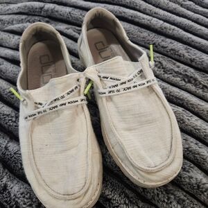 Hey Dude Cream Casual Sneakers